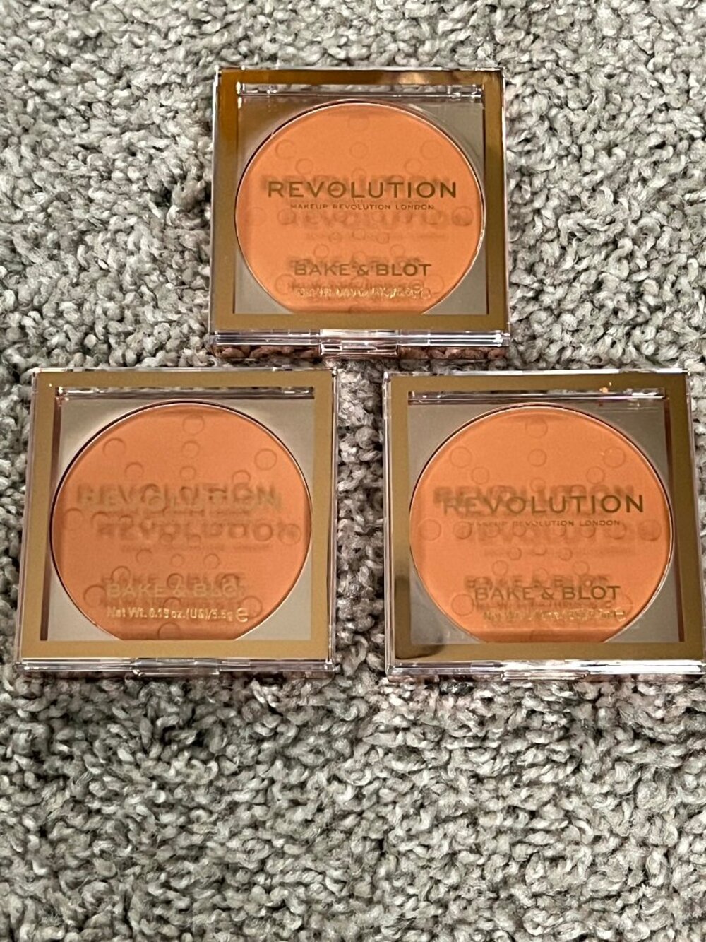 Makeup Revolution Bake & Blot Powder - Orange 3 Pack